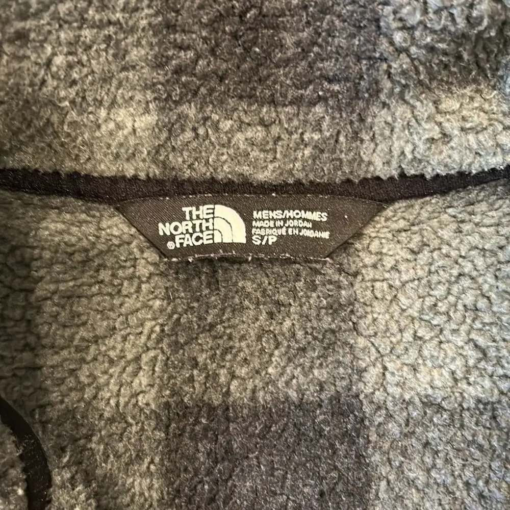 The North Face Green Black Plaid Pullover Fleece Men S